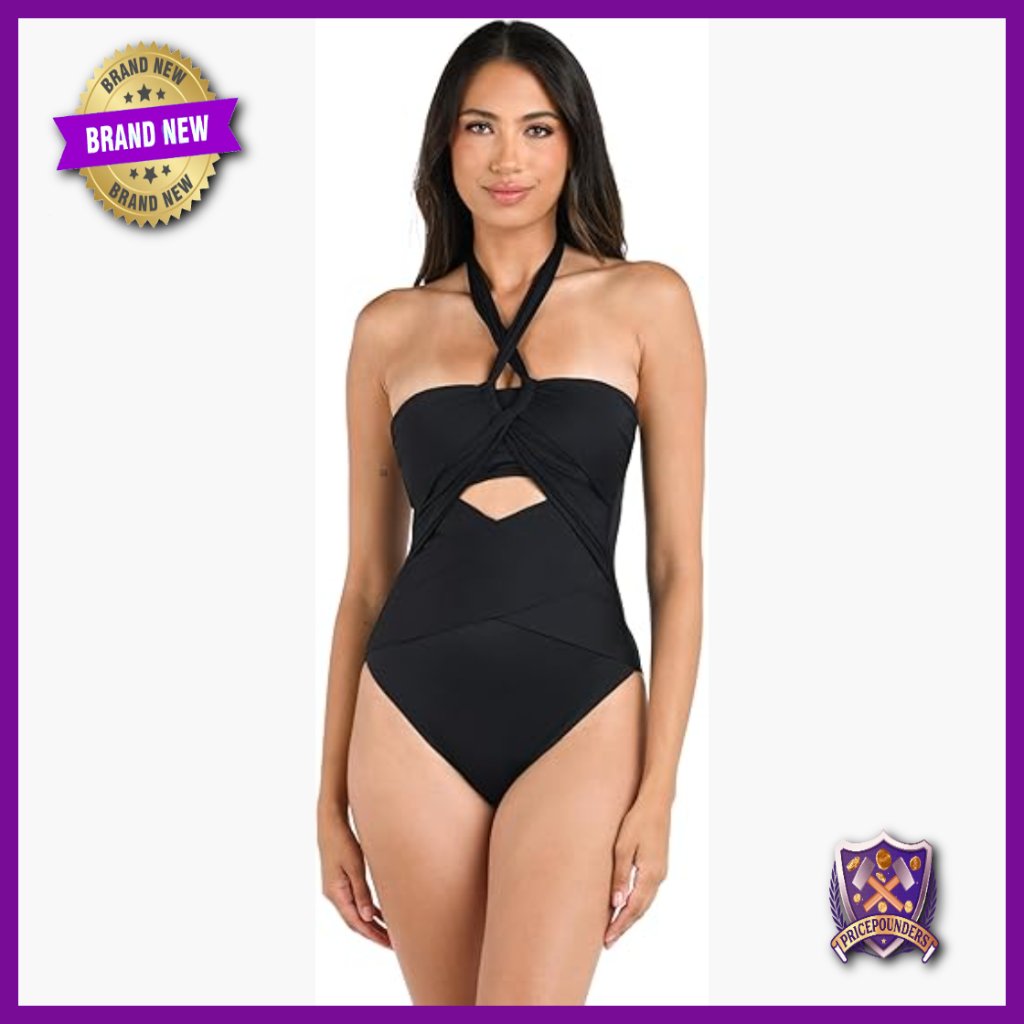 Size 10 Halter One Piece Swimsuit With Removable Straps Upf 50+